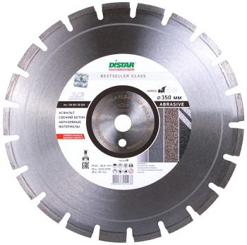 Круг алмазный отрезной DISTAR 1A1RSS/C1N-W 450x3,8/2,8x25,4-11,5-25-ARP 40x3,8x6+3 R215 Bestseller Abrasive (12485129028) - Фото №1