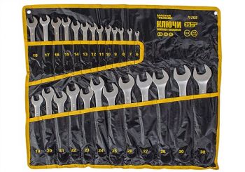 Набор ключей MASTER TOOL рожково-накидных 25 шт. (71-2125) - Фото №1