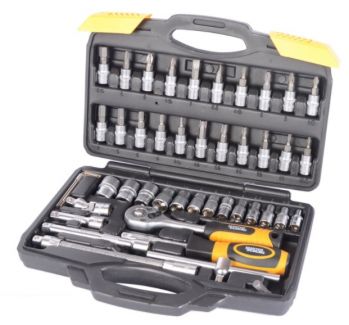 Набір ключів та насадок торцевих MASTER TOOL 46 шт. (78-2047) - Фото №1