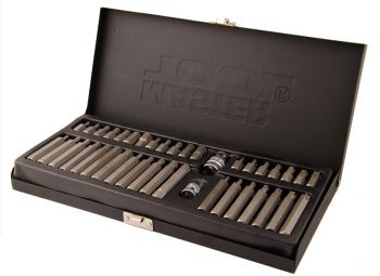 Набір ударних насадок MASTER TOOL TORX, HEX, SPLINE 40 шт. (78-1240) - Фото №1