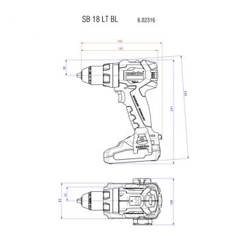 Аккумуляторная ударная дрель  METABO SB 18 LT BL (602316550) - Фото №4
