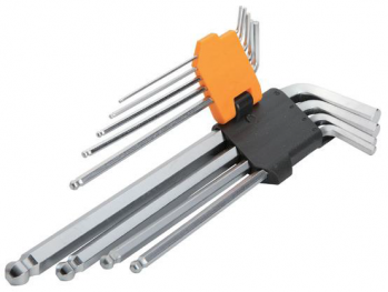 Комплект удлиненных ключей TOLSEN с отверстием Т10-Т50 9 шт. (20057) - Фото №1