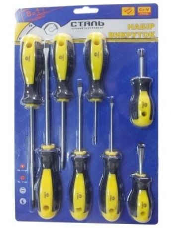 Набор отверток СТАЛЬ 8 шт. (49040) - Фото №1