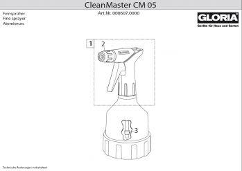 Опрыскиватель GLORIA CleanMaster CM05 0,5л (81063) - Фото №2