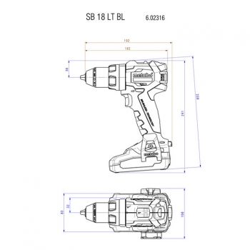 Аккумуляторная ударная дрель-шуруповерт METABO SB 18 LT BL (602316890) - Фото №4