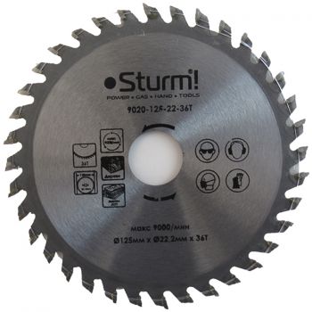 Диск пильный STURM 9020-125-22-36T 125х22 мм 36 зубов по дереву - Фото №1