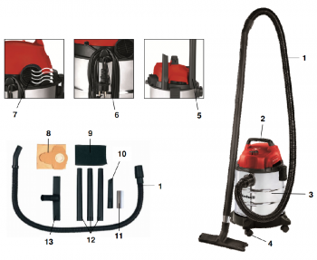 Пилосос Einhell TC-VC 1820 SA (2342425) - Фото №2