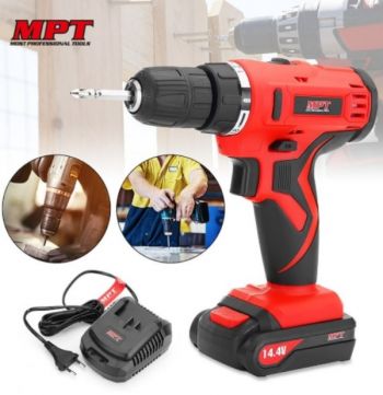 Шуруповёрт аккумуляторный MPT 14,4 В, 2 АКБ, пластиковый кейс (MCDT1423.A2) - Фото №5