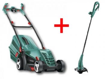 Газонокосилка электрическая Bosch Rotak ARM 34 + Триммер Bosch ART 23 SL (06008A6108) - Фото №1