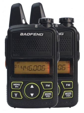 Комплект раций  Baofeng MiNi BF-T1 PMR446 edition TWIN PACK (Гр8294) - Фото №1