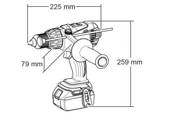 Аккумуляторный ударный шуруповерт MAKITA BHP458RFE - Фото №2