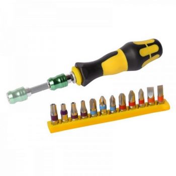 Отвёртка в кейсе+12 насадок Mastertool (40-0143) - Фото №2