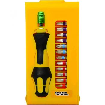 Отвёртка в кейсе+12 насадок Mastertool (40-0143) - Фото №3