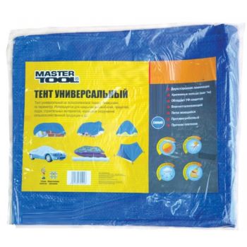 Тент синий Mastertool 4х6 м, синий, 65г/м2 (79-9406) - Фото №3