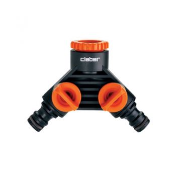 Распределитель двухканальный Claber 3/4", 1/2" (79673) - Фото №1