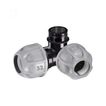Коннектор L-образный Claber 1"x1"x3/4" внутренняя резьба (82072) - Фото №1