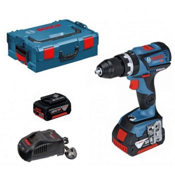 Аккумуляторная ударная дрель-шуруповерт Bosch GSB 18V-60 C, L-Boxx (06019G2100) - Фото №1