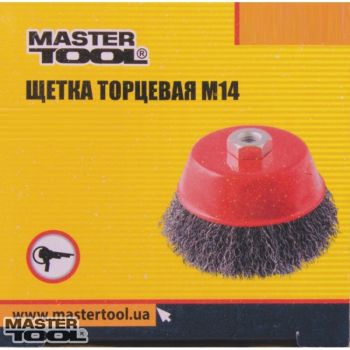 Щетка торцевая Mastertool из рифленой проволоки D150 М14 (19-7215) - Фото №2