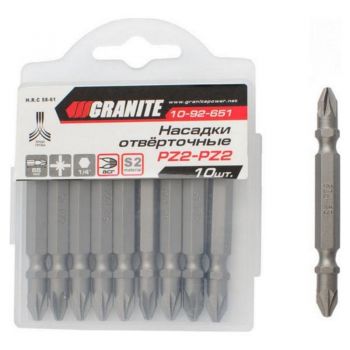 Насадки отверточные Granite РZ2-РZ2х65 мм S2, 10 шт. (10-92-651) - Фото №2