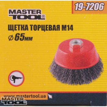 Щетка торцевая Mastertool из рифленой проволоки D65 М14 (19-7206) - Фото №2