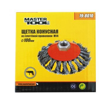 Щетка конусная Mastertool из плетеной проволоки D115 М14 (19-8011) - Фото №2
