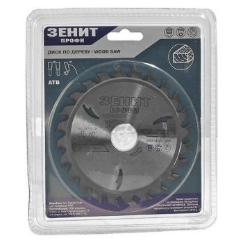 Диск пильный Зенит Профи по дереву 180x22.2, ATB 24 (19180224) - Фото №1