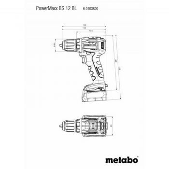 Аккумуляторный шуруповерт Metabo PowerMaxx BS 12 BL каркас (601038890) - Фото №2