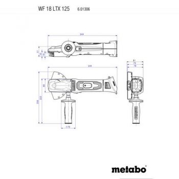 Аккумуляторная болгарка Metabo WF 18 LTX 125 Quick Каркас MetaLoc (601306840) - Фото №4