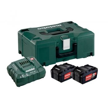 Базовый комплект Metabo 18 В, 2x4.0 Ач + MetaLoc (685064000) - Фото №1