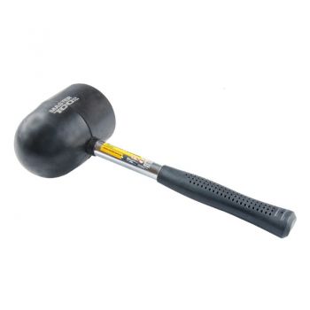 Киянка резиновая черная Mastertool  80 мм металлическая рукоятка (02-1304) - Фото №2