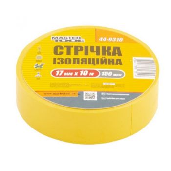 Лента изоляционная Mastertool 0,15 мм,17 ммх10 м, желтая (44-9310) - Фото №1