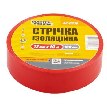 Лента изоляционная Mastertool 0,15 мм,17 мм*10 м красная (44-9210) - Фото №1