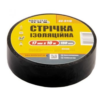 Лента изоляционная Mastertool 0,15 мм,17 ммх10 м, черная (44-9110) - Фото №1