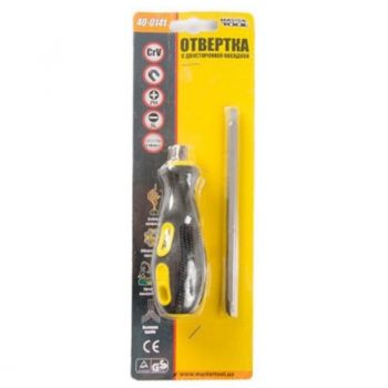 Отвертка Mastertool 2-В-1 насадка 150 мм РН2/SL6 (40-0141) - Фото №2