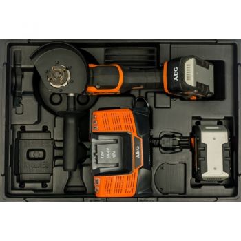 Аккумуляторная угловая шлифмашина AEG BEWS18-125BL-502C (4935464417) - Фото №3