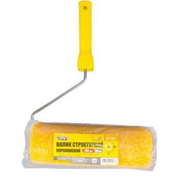 Валик структурний MasterTool поролоновий 80/230 мм d 6 мм з ручкою (92-6104) - Фото №3