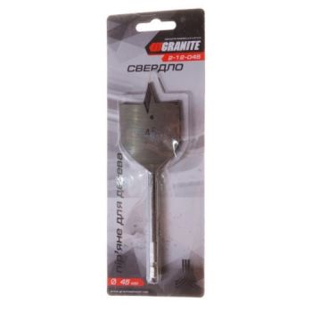 Сверло для дерева Granite перьевое 45 мм 6-гранный хвостовик 1/4" (2-12-045) - Фото №2