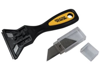 Скребок для фарби MasterTool із комплектом лез 10 шт. (17-1001) - Фото №1