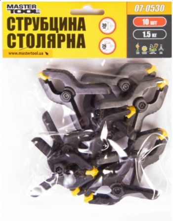 Струбцина столярная MasterTool тип A  60мм, набор 10шт. (07-0530) - Фото №2