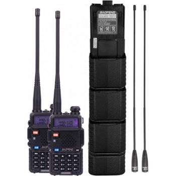 Комплект раций для туризма Baofeng UV-5RHC Tourism Black (Гр9613) - Фото №1