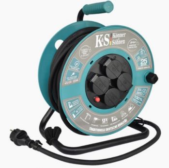 Удлинитель на катушке Konner&Sohnen 25 м KS CR-25M - Фото №1