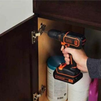 Дрель-шуруповёрт аккумуляторная BLACK+DECKER 18 В, 1.5 Ач (BDCDC18B) - Фото №4
