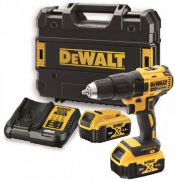 Дрель-шуруповёрт аккумуляторная бесщёточная DeWALT XR Li-Ion 18 В, 4 Ач (DCD777M2T) - Фото №1