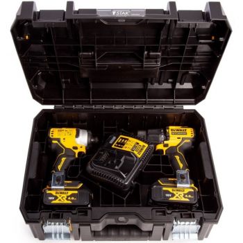 Набір з двох акумуляторних безщіткових інструментів DeWALT 18В XR Li-lon 4 Ач (DCK2062M2T) - Фото №5