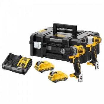 Акумуляторні безщіткові дриль-шуруповерт DeWALT DCD701 + шуруповерт ударний DeWALT DCF801 ​​(DCK2110L2T) - Фото №1