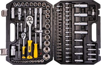 Універсальний набір інструментів Mastertool Профі 1/4" та 1/2" 94 пр. (78-5094) - Фото №2
