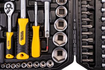 Універсальний набір інструментів Mastertool Профі 1/4" та 1/2" 94 пр. (78-5094) - Фото №4