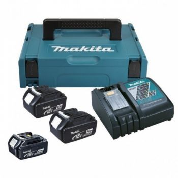 Набор аккумуляторов Makita LXT  BL1840x3, DC18RC, Makpac1 (197495-7) - Фото №1