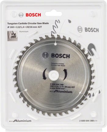 Диск пильный по алюминию Bosch 160x20/16x42T ECO for Aluminium (2608644388) - Фото №3