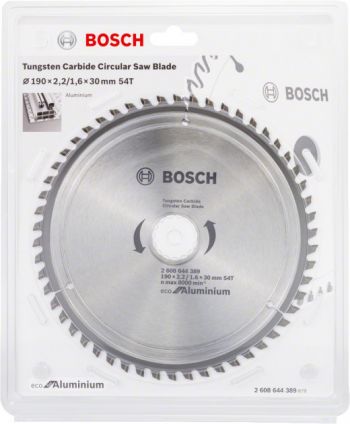 Диск пильный по алюминию Bosch 190x30x54T ECO for Aluminium (2608644389) - Фото №2